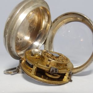 Reloj de bolsillo para caballero, lepine, verge Fuseé (catalino). Plata. Francia. Ca. 1800