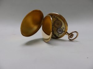 Reloj de Bolsillo para caballero, lepine y remontoir. Fabricante Suizo. Oro 18k. Ca. 1880.
