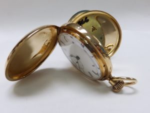 Reloj de Bolsillo para Caballero, Saboneta y Remontoir. Oro 18k. Ca. 1875