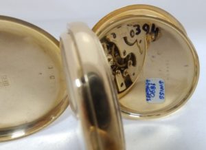 T.R. Russell (Liverpol). Reloj de bolsillo saboneta. Circa, 1890. Oro 18k.