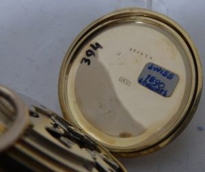 T.R. Russell (Liverpol). Reloj de bolsillo saboneta. Circa, 1890. Oro 18k.