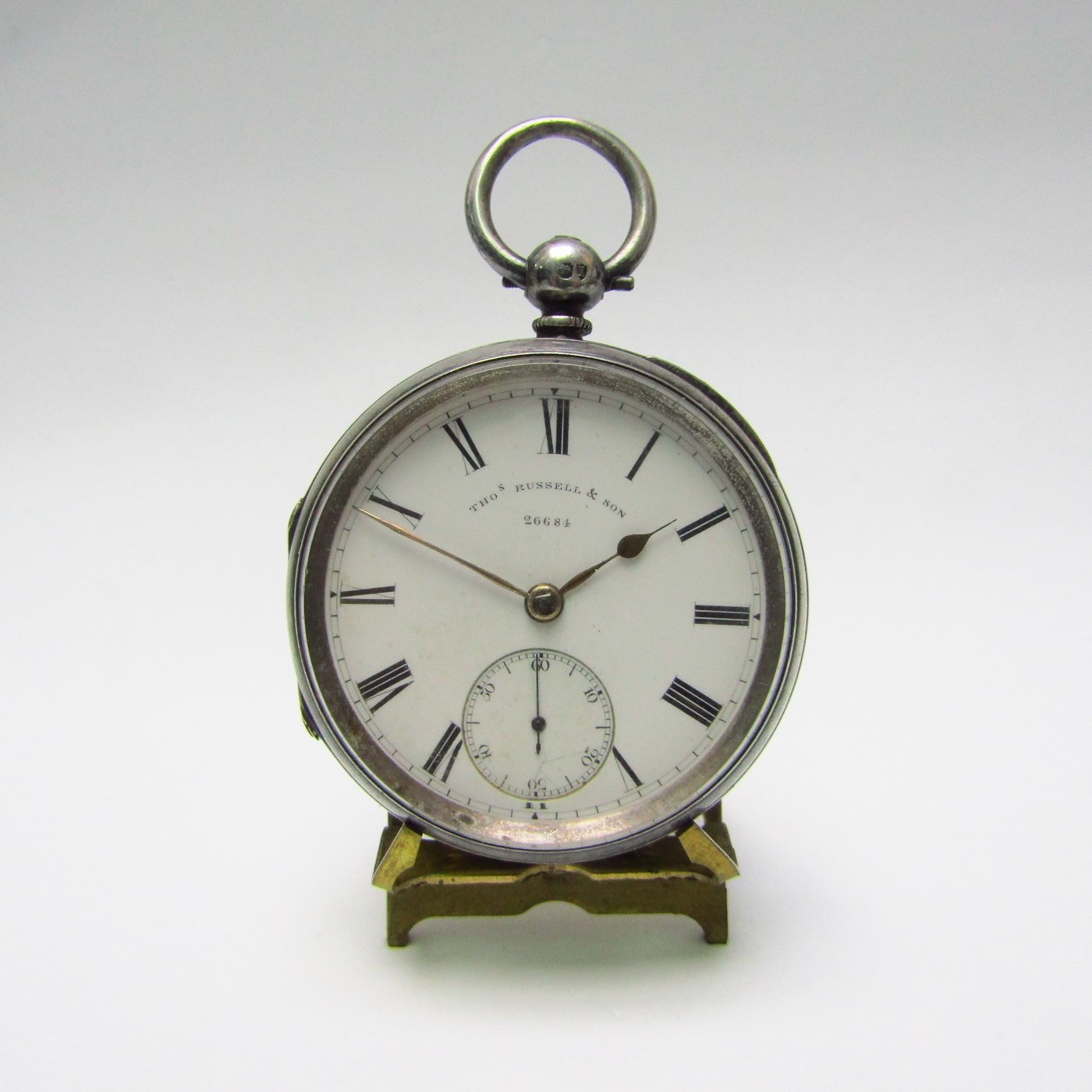 THOS. RUSSELL & SON (Liverpool). Reloj de bolsillo, lepine, Half Fusee (Semicatalino). Londres, 1.884.