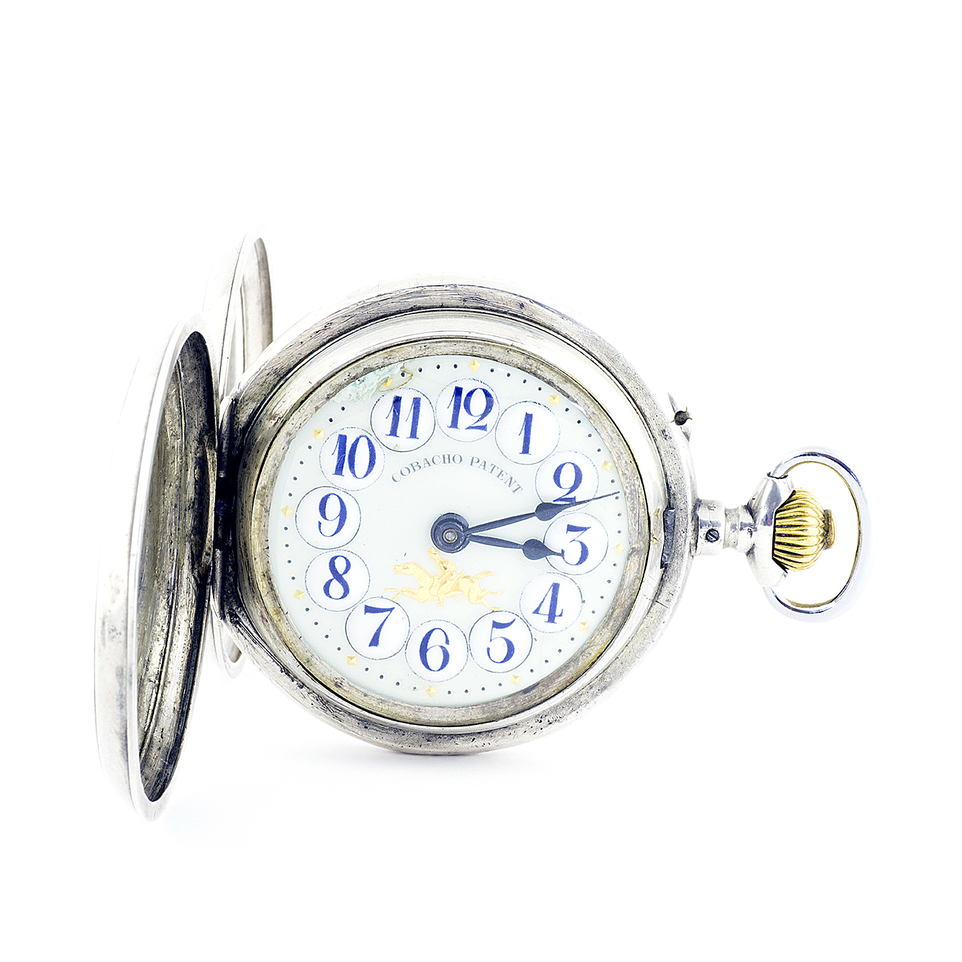 COBACHO PATENT. Reloj suizo de Bolsillo, saboneta y remontoir. Suiza, ca. 1900. COBACHO PATENT. Reloj suizo de Bolsillo, saboneta y remontoir. Suiza, ca. 1900.
