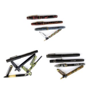 Conjunto de 12 plumas estilográficas antiguas. Marcas, RITZIE, NATIONAL, BLACKBIRD , PENPLAS, WATERMEN , PLATIGNUM , WEAREAVER, PLYMOUTH y DURIUM