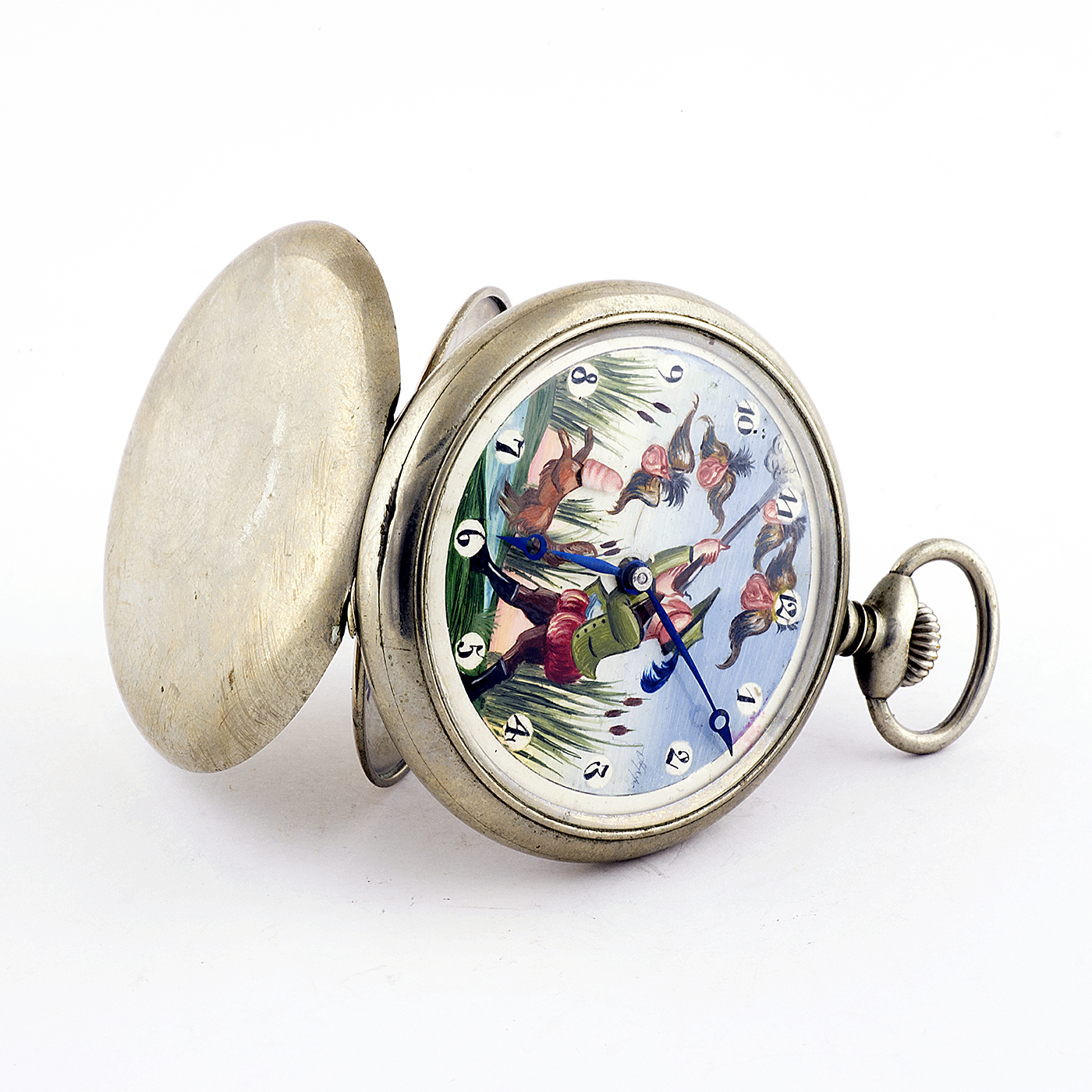 DOXA. Reloj de bolsillo, lepine y remontoir. Automatón. Ca. 1925. DOXA. Reloj de bolsillo, lepine y remontoir. Automatón. Ca. 1925.