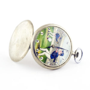 DOXA. Reloj de bolsillo, lepine y remontoir. Automatón. Pps. siglo XX.