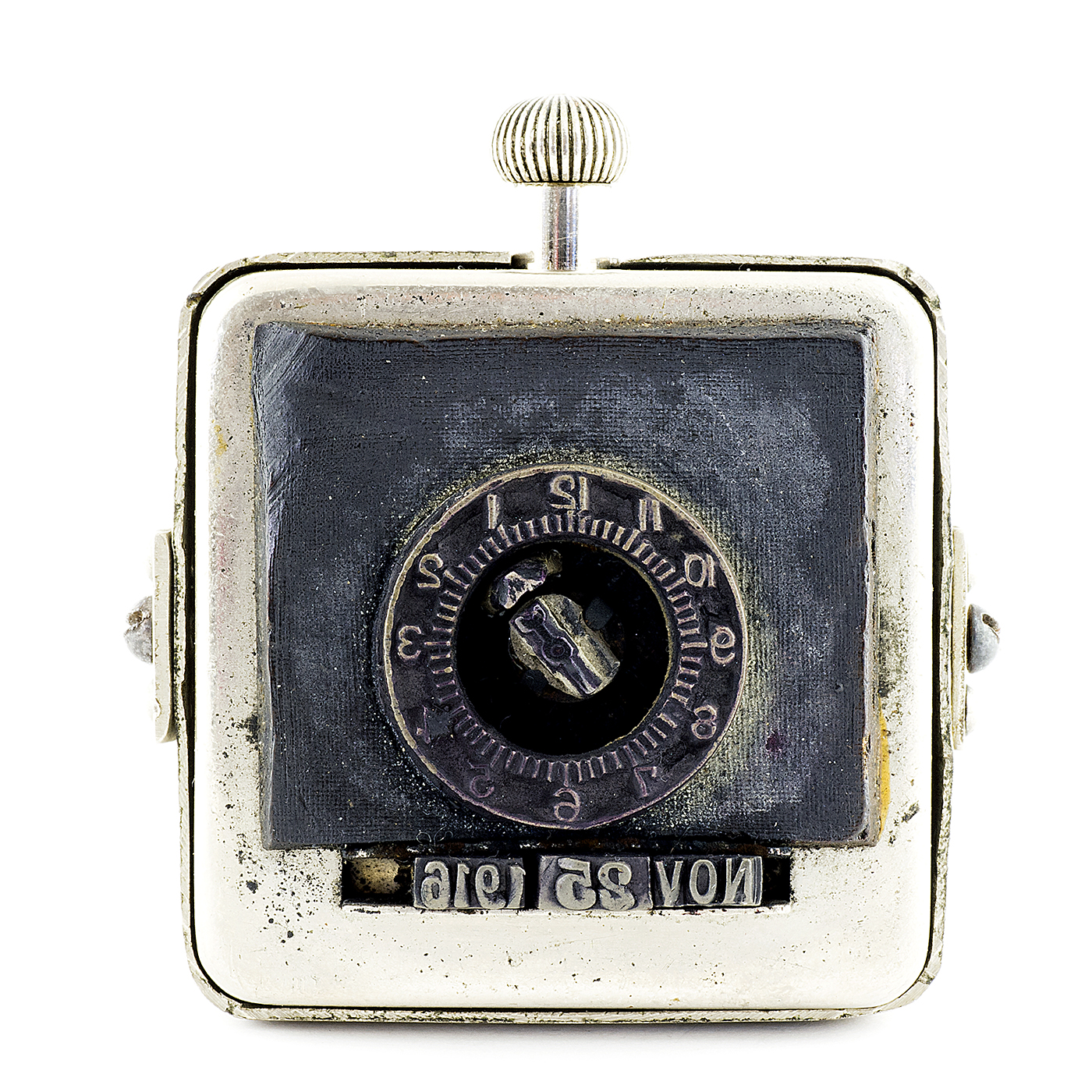 ELLIS TIME STAMP Co. Reloj Tampón de sobremesa, lepine y remontoir. USA, Ca. 1910. ELLIS TIME STAMP Co. Reloj Tampón de sobremesa, lepine y remontoir. USA, Ca. 1910.