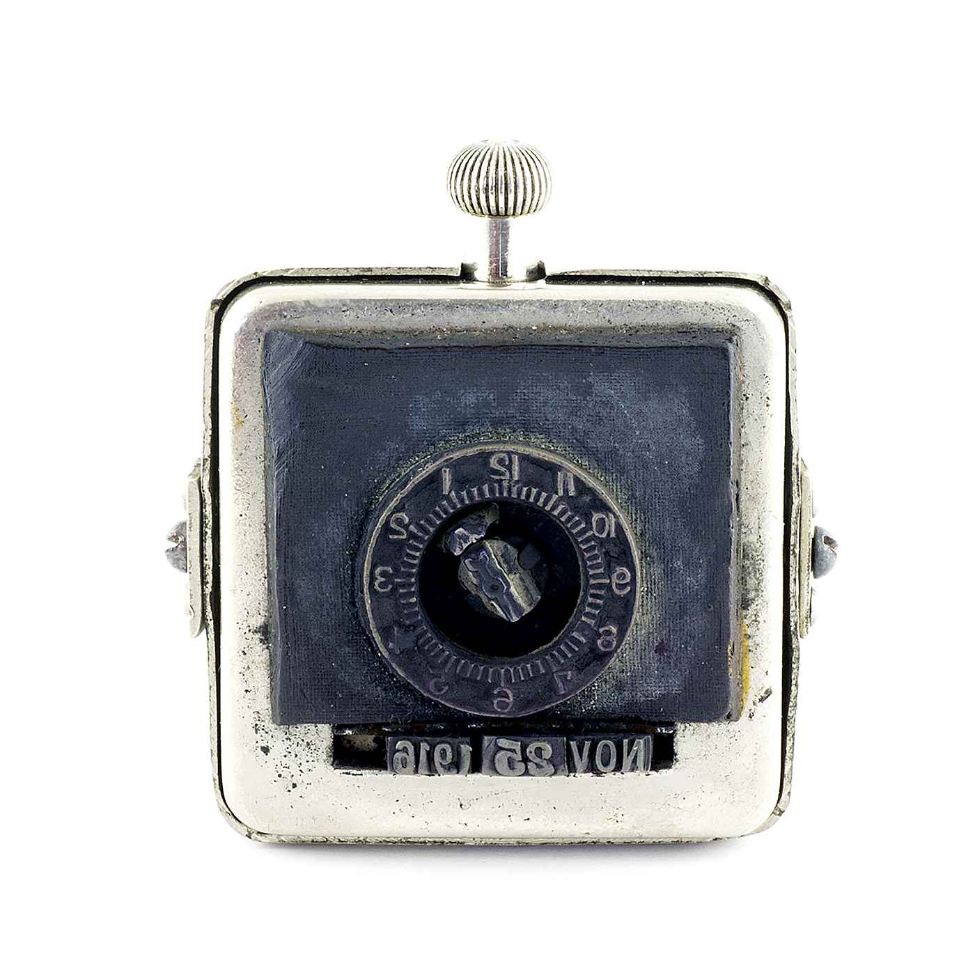 ELLIS TIME STAMP Co. Reloj Tampón de sobremesa, lepine y remontoir. USA, Ca. 1910. ELLIS TIME STAMP Co. Reloj Tampón de sobremesa, lepine y remontoir. USA, Ca. 1910.