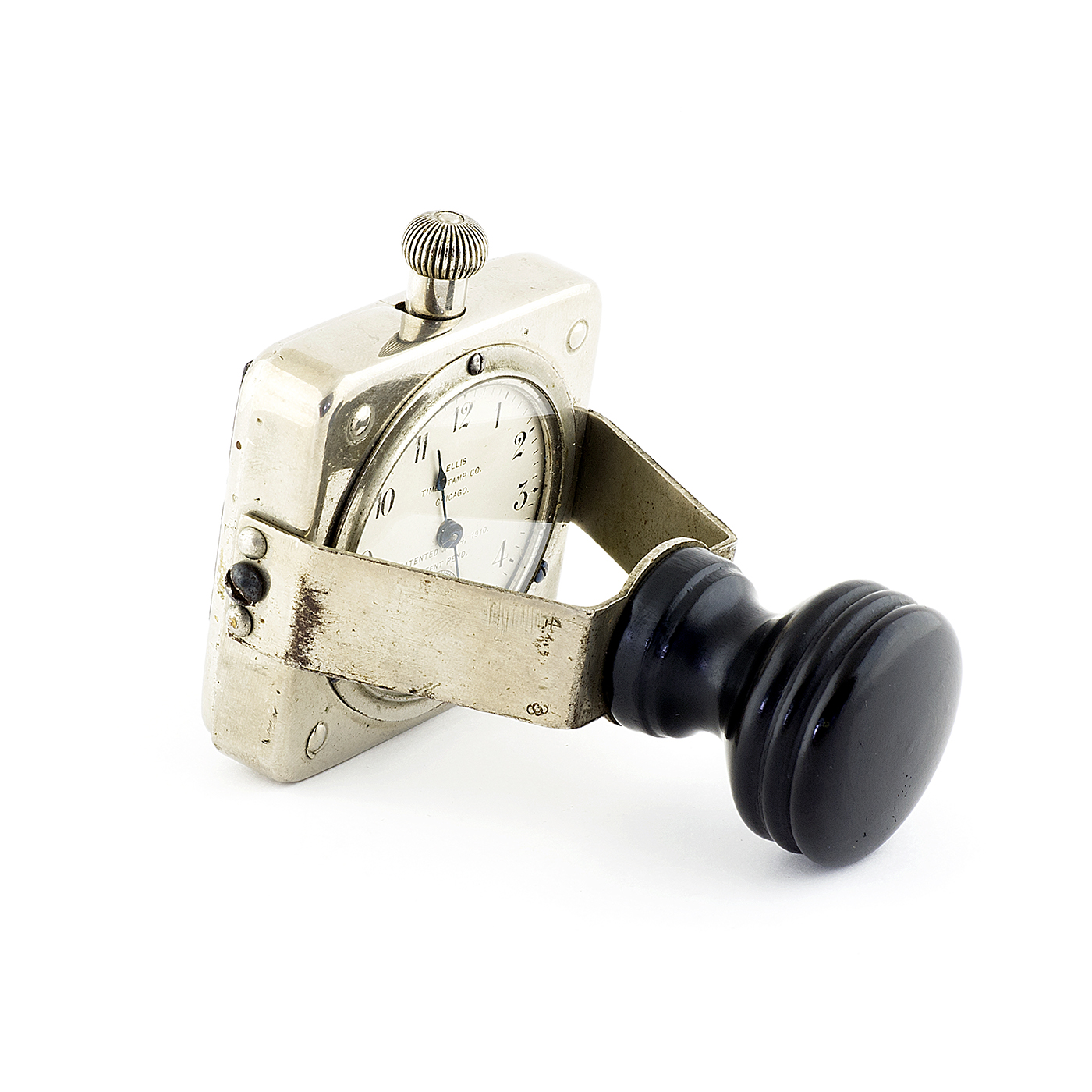 ELLIS TIME STAMP Co. Reloj Tampón de sobremesa, lepine y remontoir. USA, Ca. 1910. ELLIS TIME STAMP Co. Reloj Tampón de sobremesa, lepine y remontoir. USA, Ca. 1910.