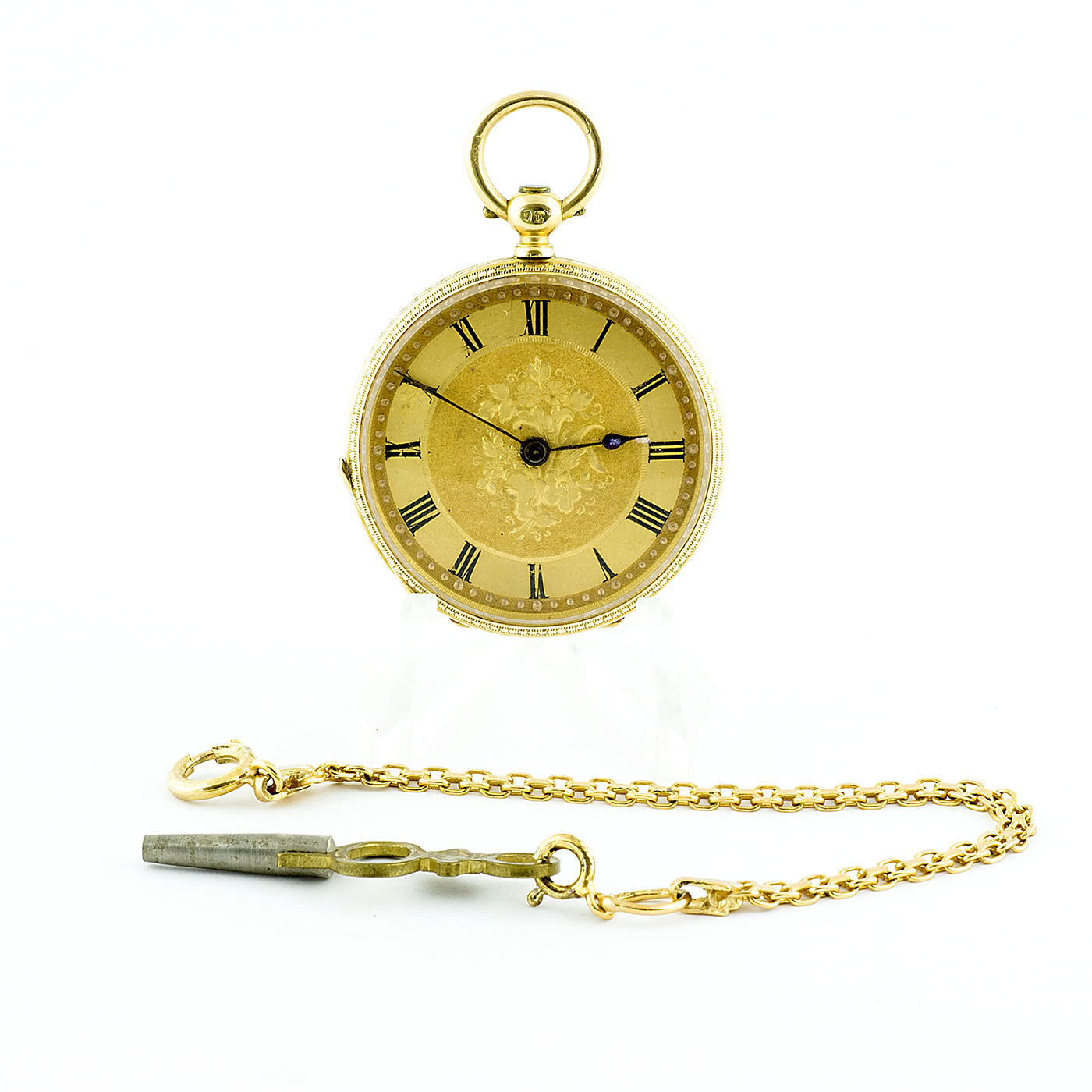 J.N. Reloj Suizo de Colgar, lepine. Suiza, ca. 1890. Oro 18k. J.N. Reloj Suizo de Colgar, lepine. Suiza, ca. 1890. Oro 18k.