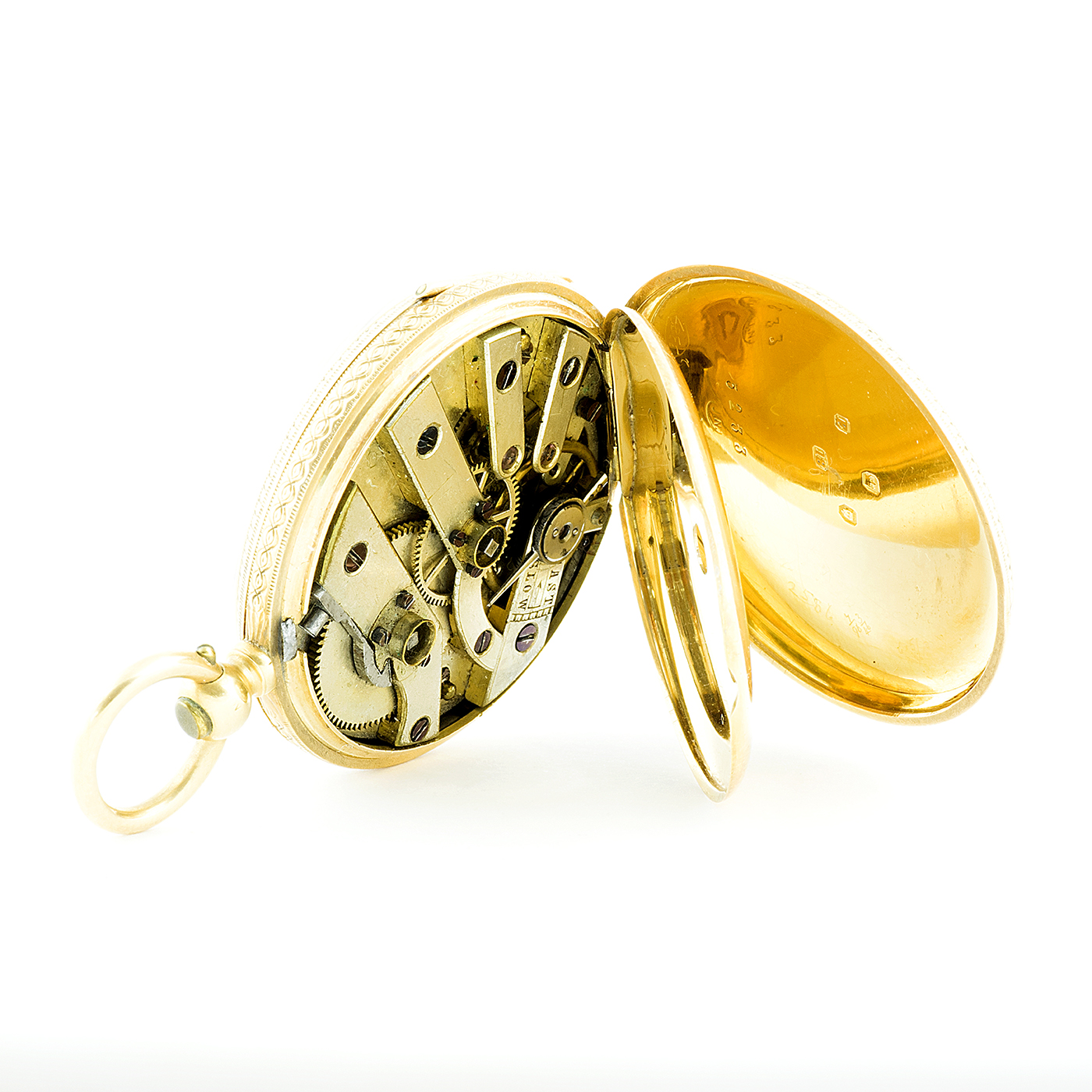 J.N. Reloj Suizo de Colgar, lepine. Suiza, ca. 1890. Oro 18k. J.N. Reloj Suizo de Colgar, lepine. Suiza, ca. 1890. Oro 18k.