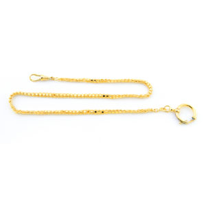Leontina antigua. Terminal cadena para reloj de bolsillo. Oro 12k.