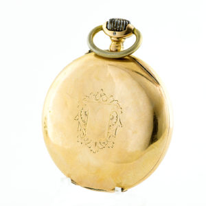 Longines. Reloj de bolsillo, lepine y remontoir. Ca. 1899. Oro 18k.