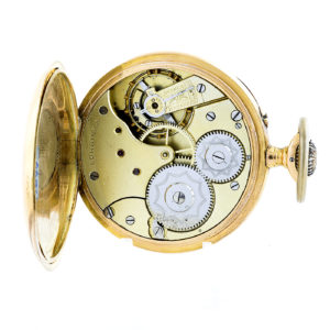 Longines. Reloj de bolsillo, lepine y remontoir. Ca. 1899. Oro 18k.