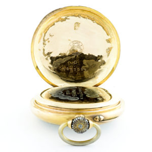 Longines. Reloj de bolsillo, lepine y remontoir. Ca. 1899. Oro 18k.