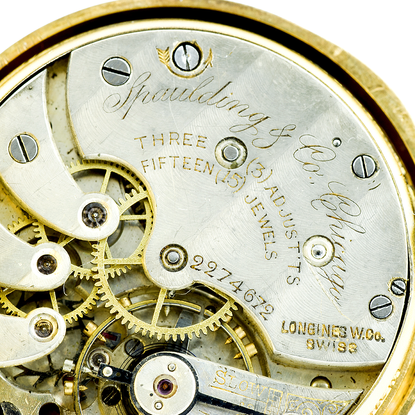 Longines. Reloj de colgar abatible, lepine y remontoir. Suiza, 1907. Oro 18k. Longines. Reloj de colgar abatible, lepine y remontoir. Suiza, 1907. Oro 18k.