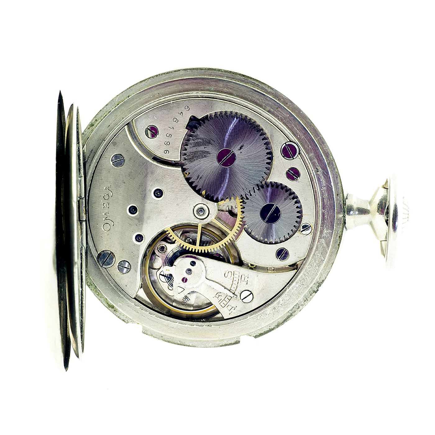 OMEGA. Reloj de bolsillo, lepine y remontoir. Automatón. Ca. 1925. OMEGA. Reloj de bolsillo, lepine y remontoir. Automatón. Ca. 1925.