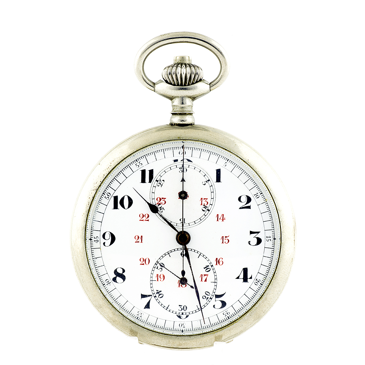 Reloj-Cronómetro Suizo, Lepine y remontoir. Suiza, ca. 1900.
