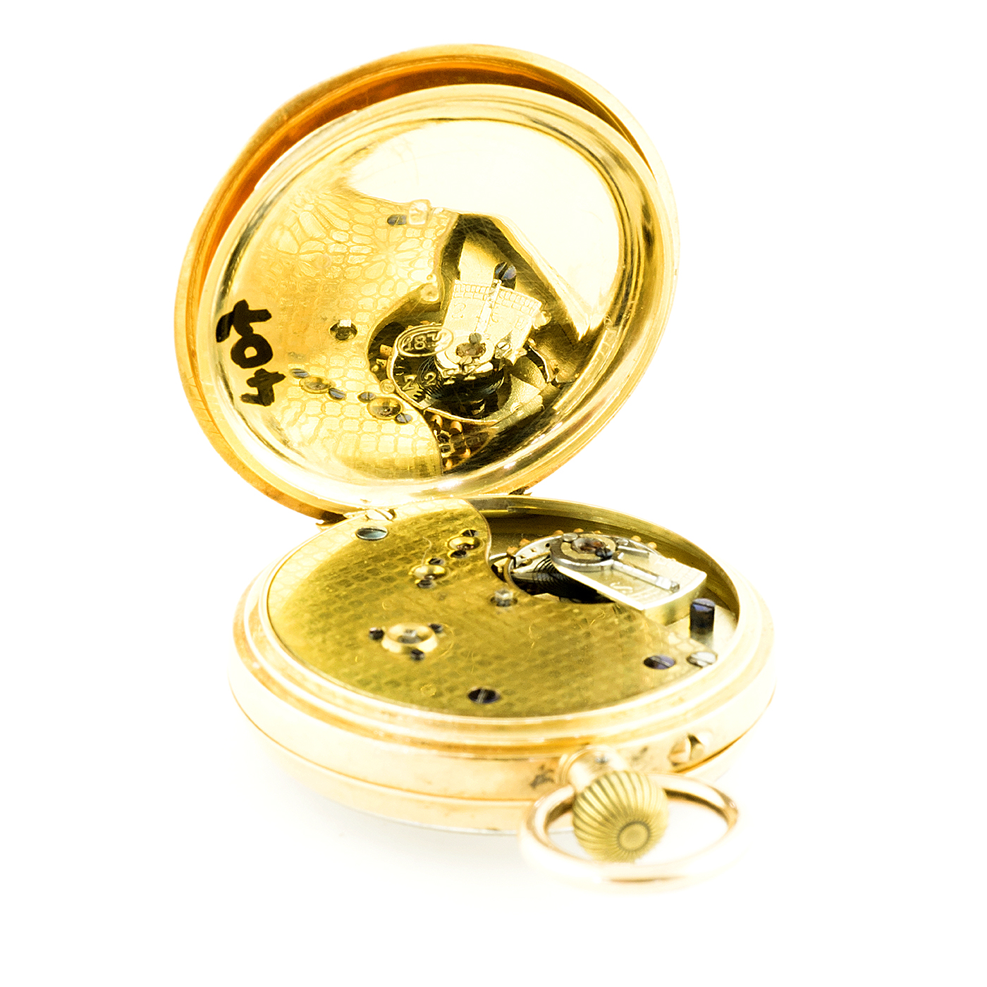 Reloj de Bolsillo-colgar, lepine y remontoir. Oro 18k. Suiza, ca. 1900. Reloj de Bolsillo-colgar, lepine y remontoir. Oro 18k. Suiza, ca. 1900.