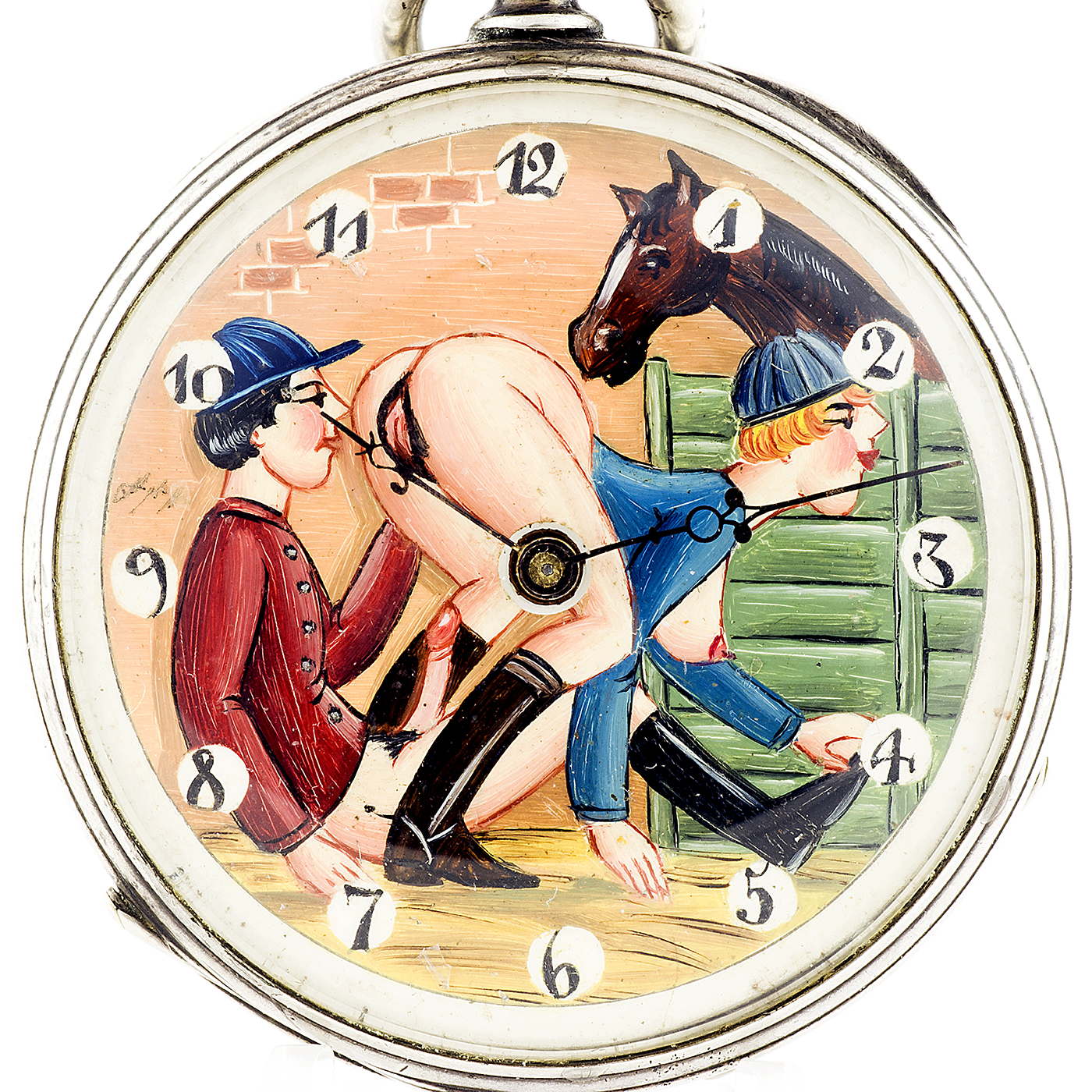 Reloj Erótico de Bolsillo, lepine. Automatón. Suiza, ca. 1925. Reloj Erótico de Bolsillo, lepine. Automatón. Suiza, ca. 1925.