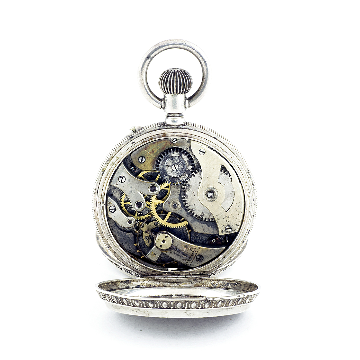Reloj suizo de Bolsillo, saboneta y remontoir. Suiza, ca. 1870. Reloj suizo de Bolsillo, saboneta y remontoir. Suiza, ca. 1870.