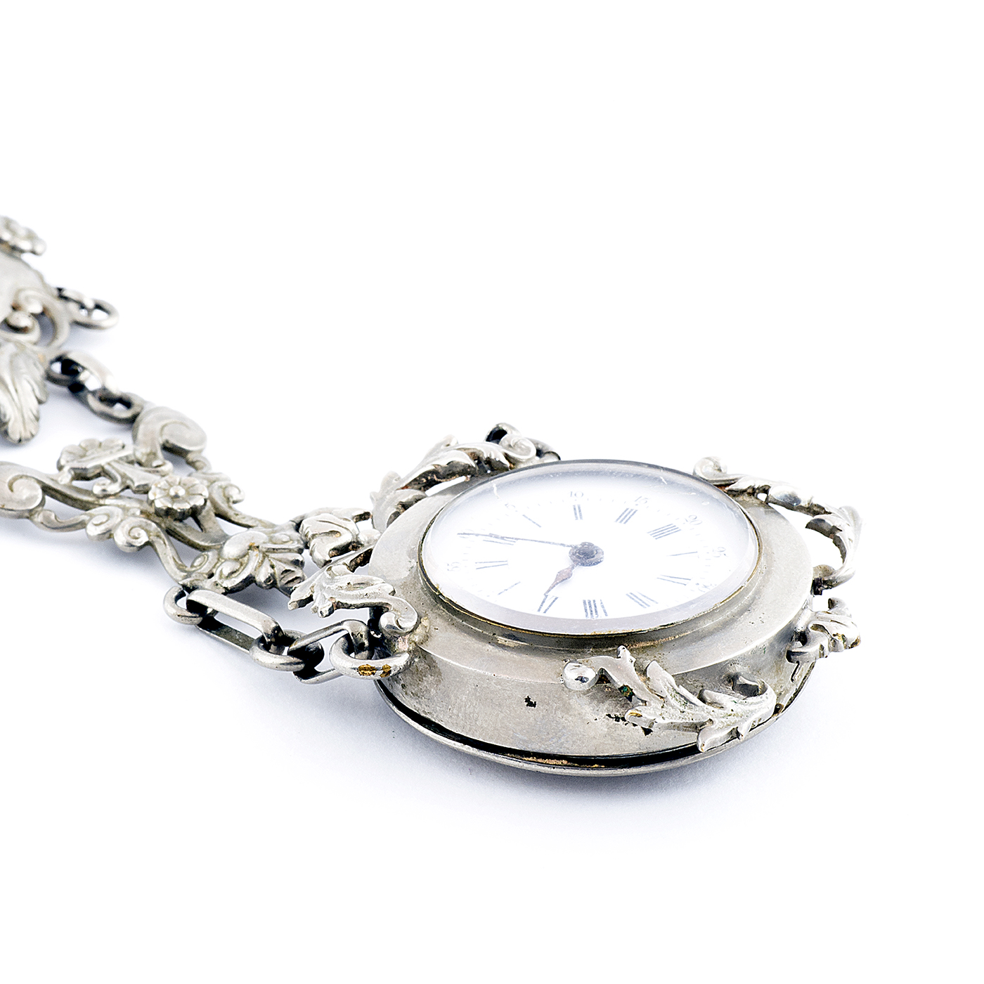 Reloj Suizo de Colgar, lepine, con Chatelaine. Ca. 1900. Reloj Suizo de Colgar, lepine, con Chatelaine. Ca. 1900.