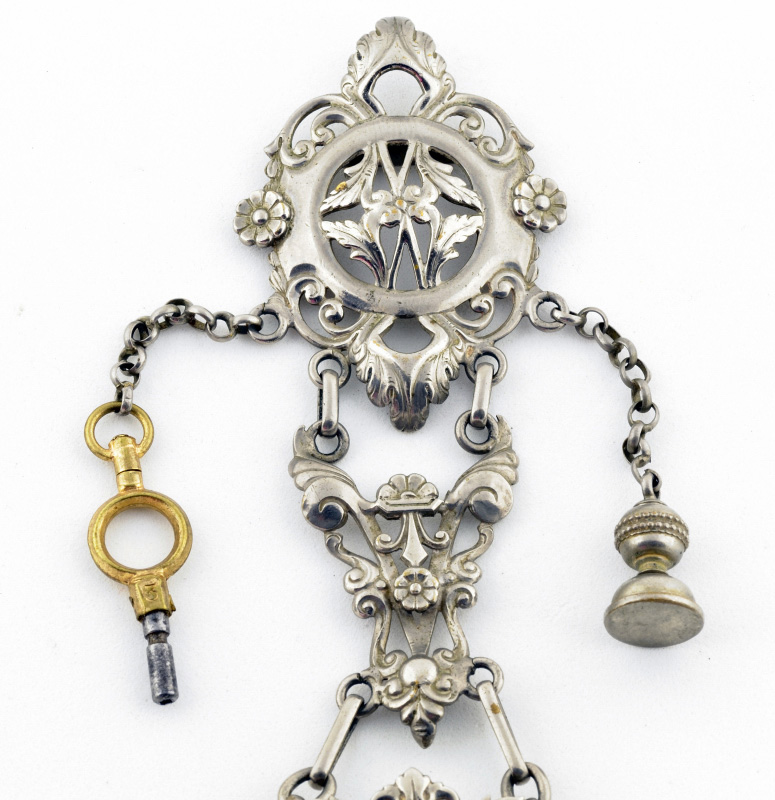 Reloj Suizo de Colgar, lepine, con Chatelaine. Ca. 1900. Reloj Suizo de Colgar, lepine, con Chatelaine. Ca. 1900.