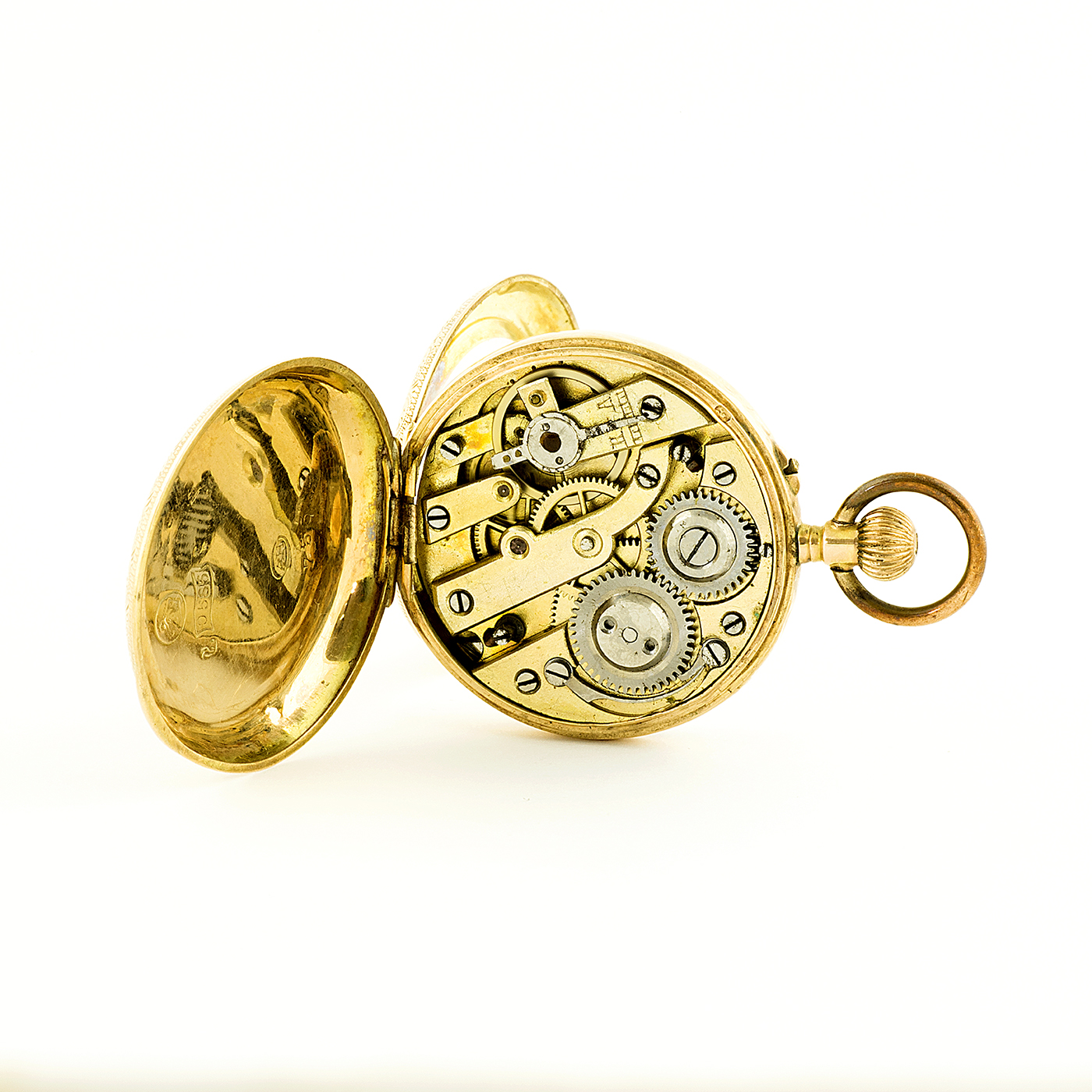Reloj Suizo de Colgar, lepine y remontoir. Suiza, ca. 1900. Oro 14k. Reloj Suizo de Colgar, lepine y remontoir. Suiza, ca. 1900. Oro 14k.