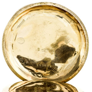 SYSTEME GLASHÜTTE (Alemania). Reloj de bolsillo para caballero, saboneta y remontoir. Ca. 1880. Oro 14k.