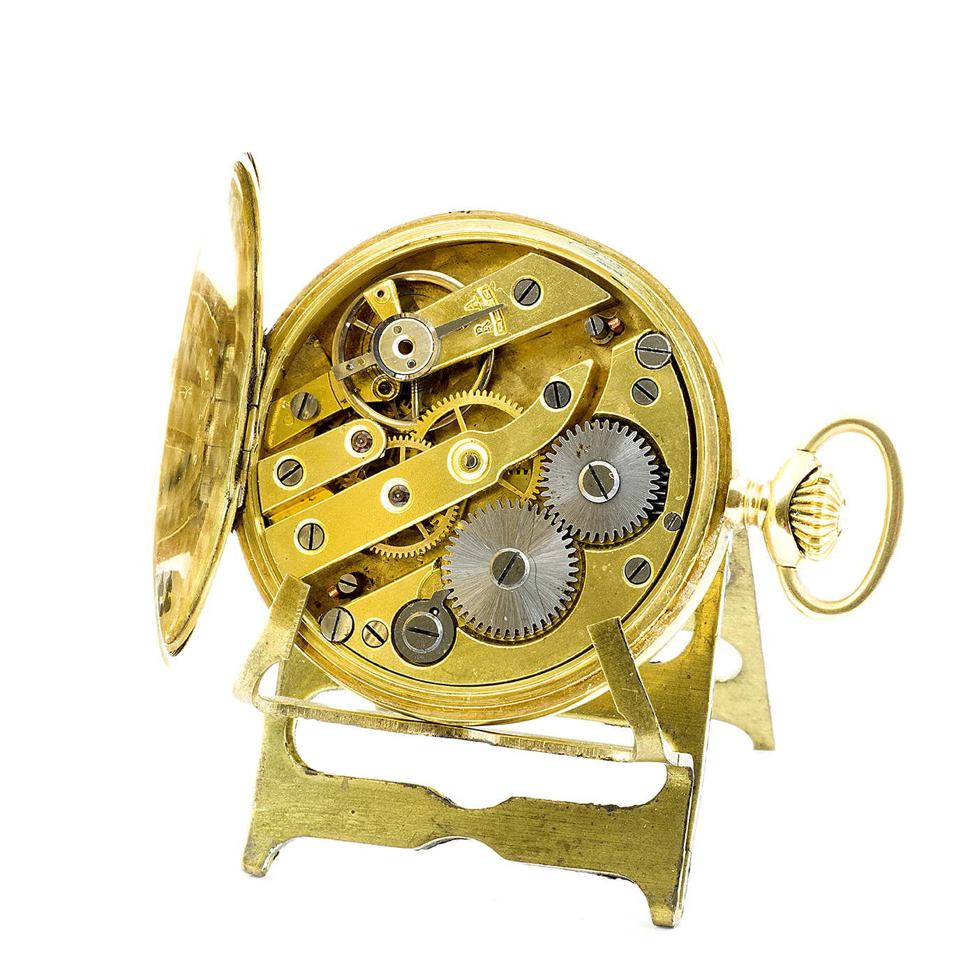 TRIB BESANÇON. Reloj de Bolsillo Oro 18k, para caballero, lepine y remontoir. Oro 18k. Francia, ca. 1920. TRIB BESANÇON. Reloj de Bolsillo Oro 18k, para caballero, lepine y remontoir. Oro 18k. Francia, ca. 1920.