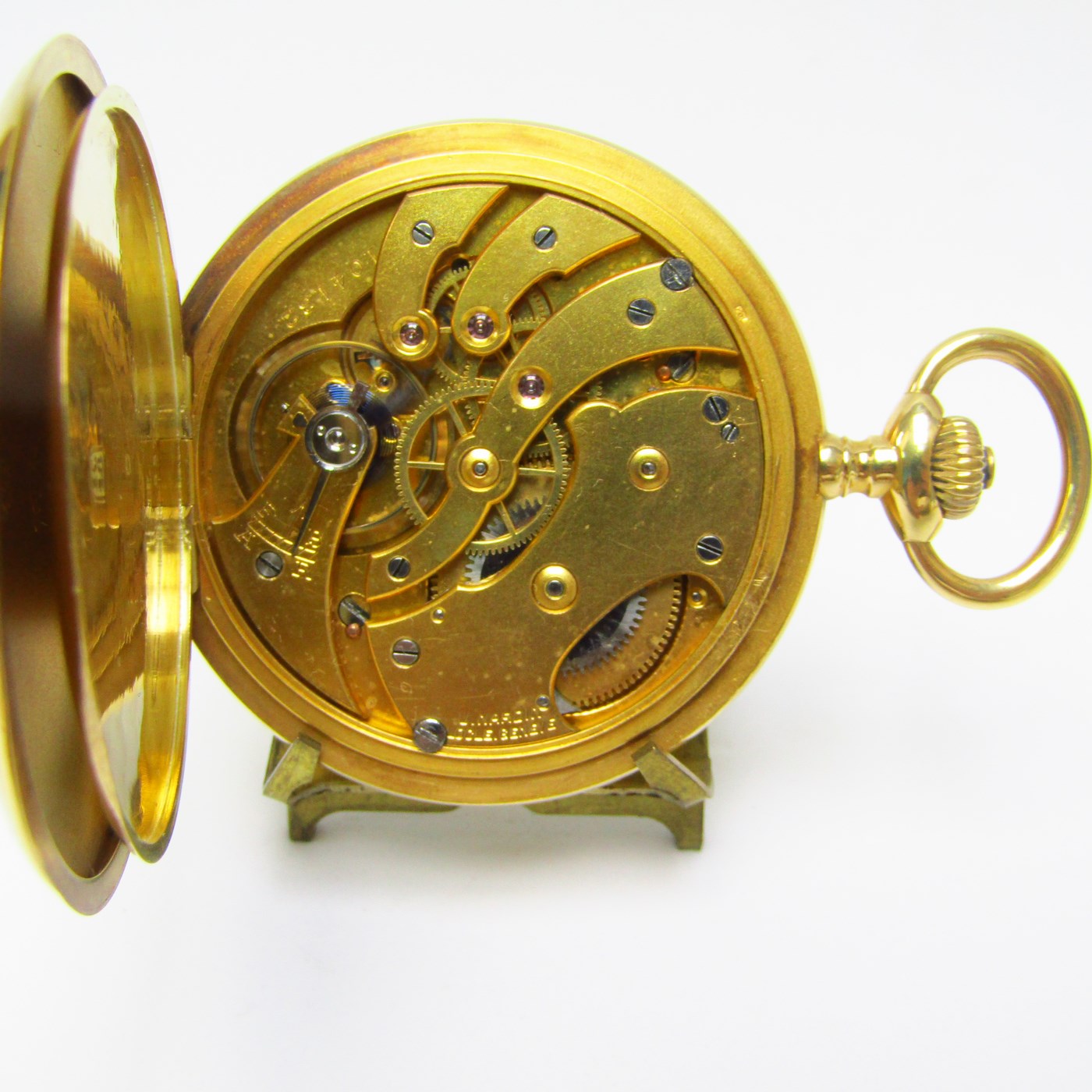 ULYSSE NARDIN. Reloj de Bolsillo para caballero, saboneta y remontoir. Oro 18k. Suiza, ca. 1900.