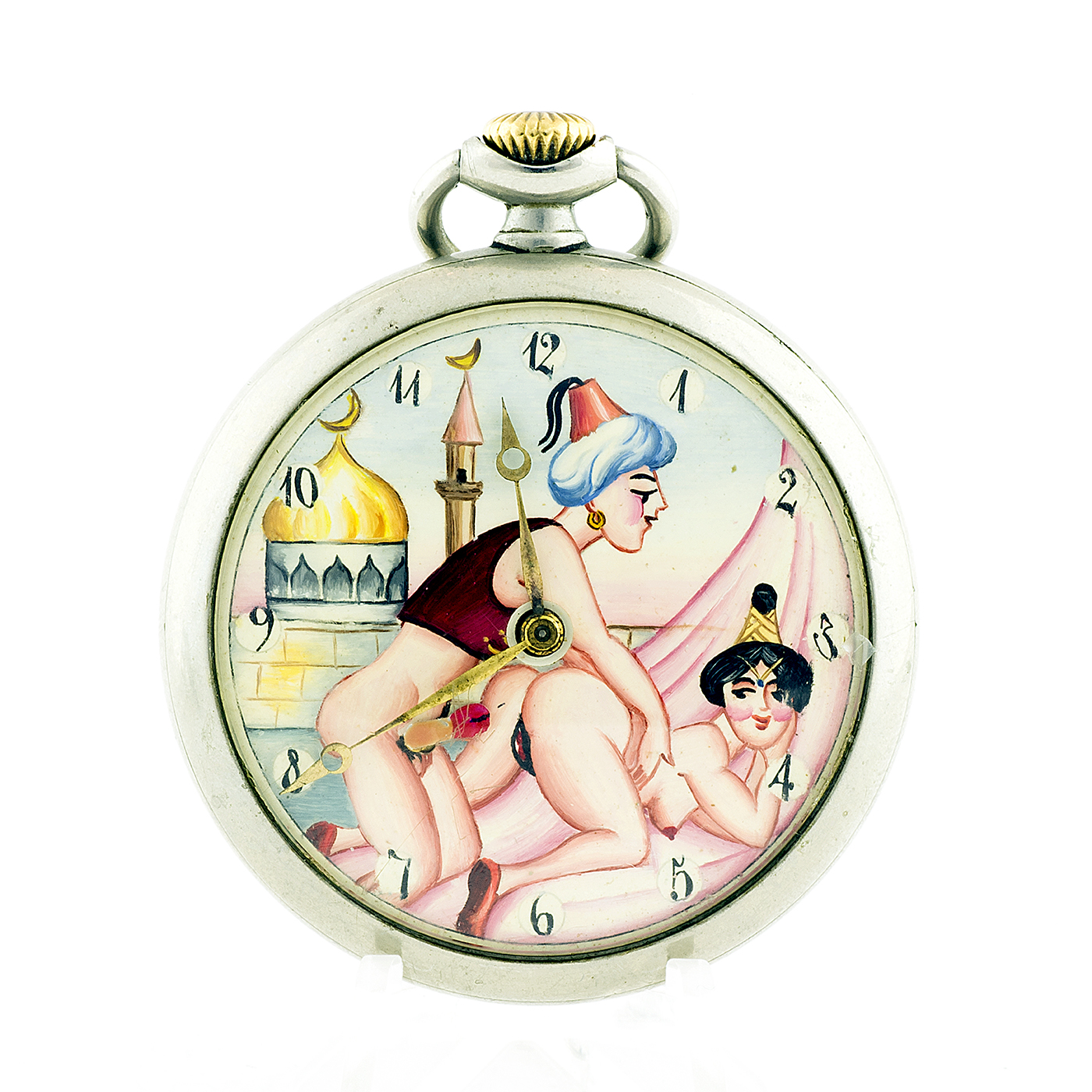 ZENITH. Reloj Erótico de Bolsillo, lepine y remontoir. Automatón. Ca. 1920