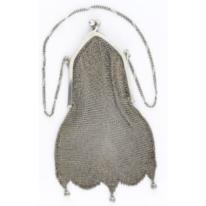 Franz Bahner. Bolso de noche en malla de plata. Düsseldorf, ca. 1895