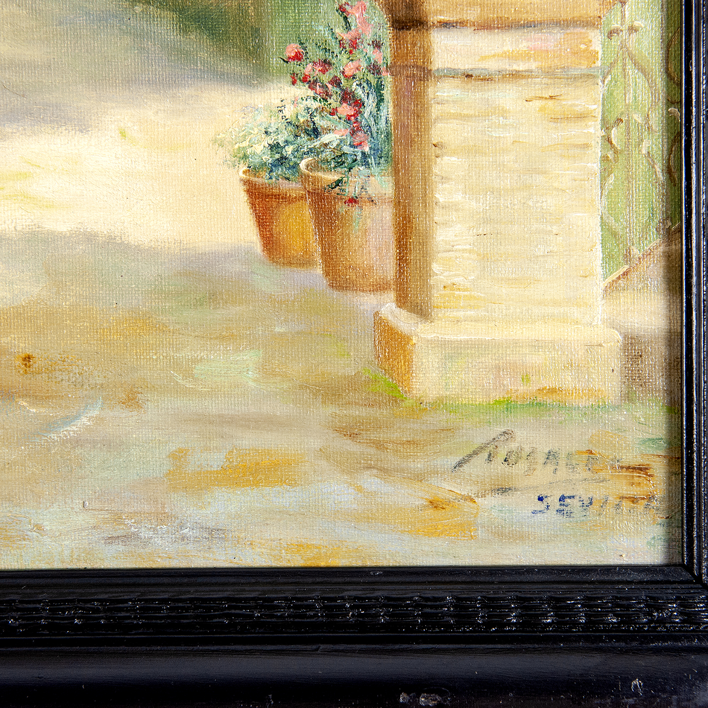 Carlota Rosales Martínez de Pedrosa. Óleo sobre lienzo. "La Giralda desde el Alcázar en Sevilla". Carlota Rosales Martínez de Pedrosa. Óleo sobre lienzo. "La Giralda desde el Alcázar en Sevilla".