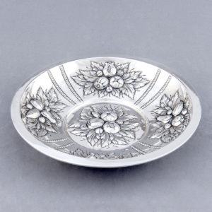 Centro de Mesa circular en Plata. España, Siglo XX.