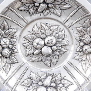 Centro de Mesa circular en Plata. España, Siglo XX.