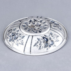 Centro de Mesa circular en Plata. España, Siglo XX.