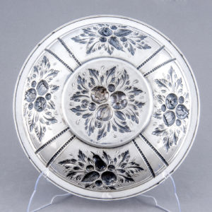 Centro de Mesa circular en Plata. España, Siglo XX.