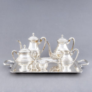 DIONISIO GARCÍA. Juego de Café y té en Plata de Ley. España, siglo XX.