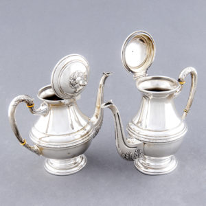 DIONISIO GARCÍA. Juego de Café y té en Plata de Ley. España, siglo XX.