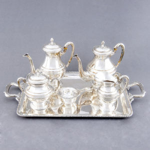 DIONISIO GARCÍA. Juego de Café y té en Plata de Ley. España, siglo XX.