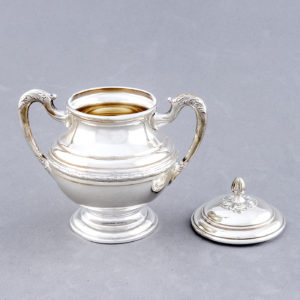 DIONISIO GARCÍA. Juego de Café y té en Plata de Ley. España, siglo XX.