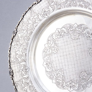Goretta. Salvilla de Plata de Ley 800. Alexandría. Siglo XX.