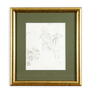 Jacques Hirtz (París, 1905-1988). Lote de tres Dibujos a Lápiz. Paisaje de Playa, Marina y Puerto Costero.