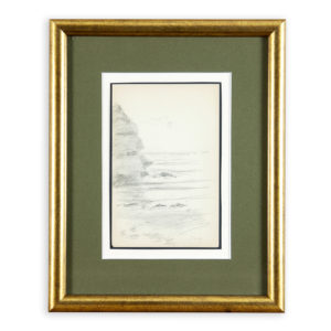 Jacques Hirtz (París, 1905-1988). Lote de tres Dibujos a Lápiz. Paisaje de Playa, Marina y Puerto Costero.