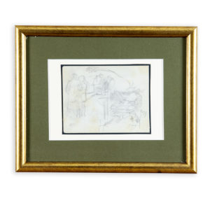 Jacques Hirtz (París, 1905-1988). Lote de tres Dibujos a Lápiz. Paisaje de Playa, Marina y Puerto Costero.