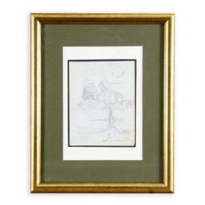 Jacques Hirtz (París, 1905-1988). Lote de tres Dibujos a Lápiz. Paisaje de Playa, Marina y Puerto Costero.