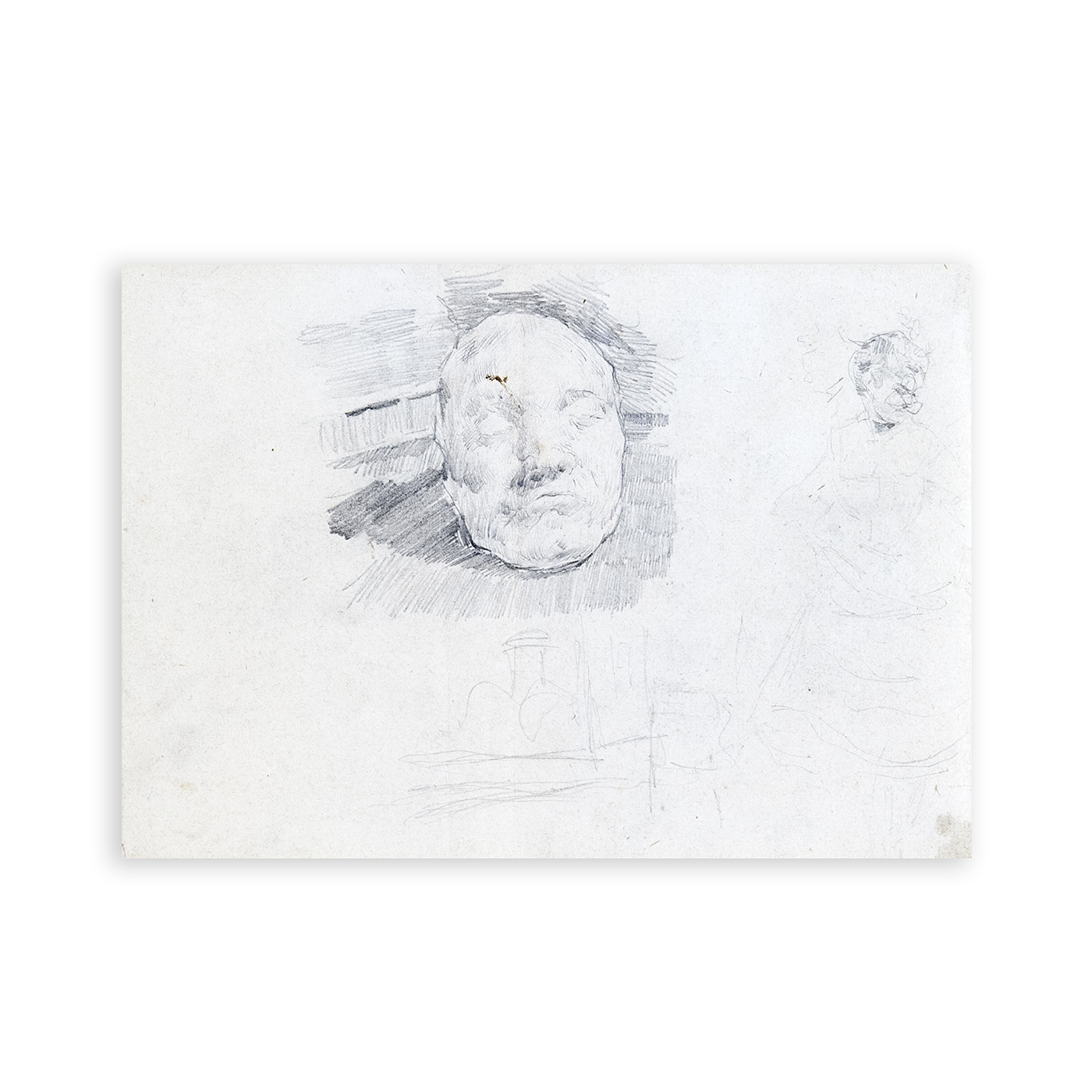JOSÉ DENIS BELGRANO. Dibujo sobre papel a doble cara. JOSÉ DENIS BELGRANO. Dibujo sobre papel a doble cara.