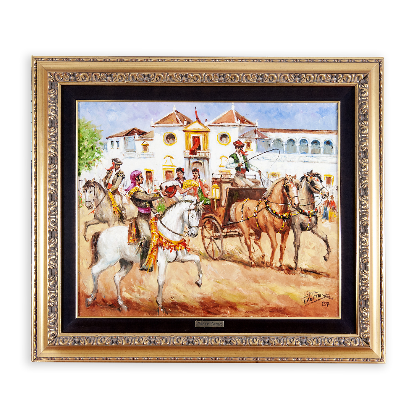 José López Fernández "CANITO". Óleo sobre lienzo. "Día de Feria" José López Fernández "CANITO". Óleo sobre lienzo. "Día de Feria"