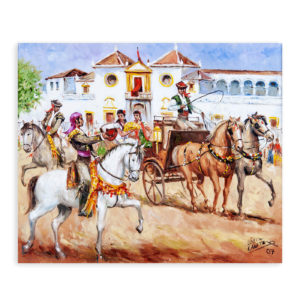 José López Fernández "CANITO". Óleo sobre lienzo. "Día de Feria"